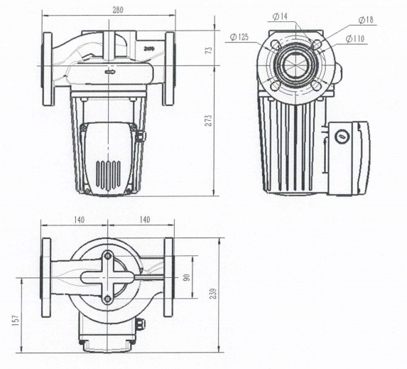 Desenho básico de instalação 50-16SF