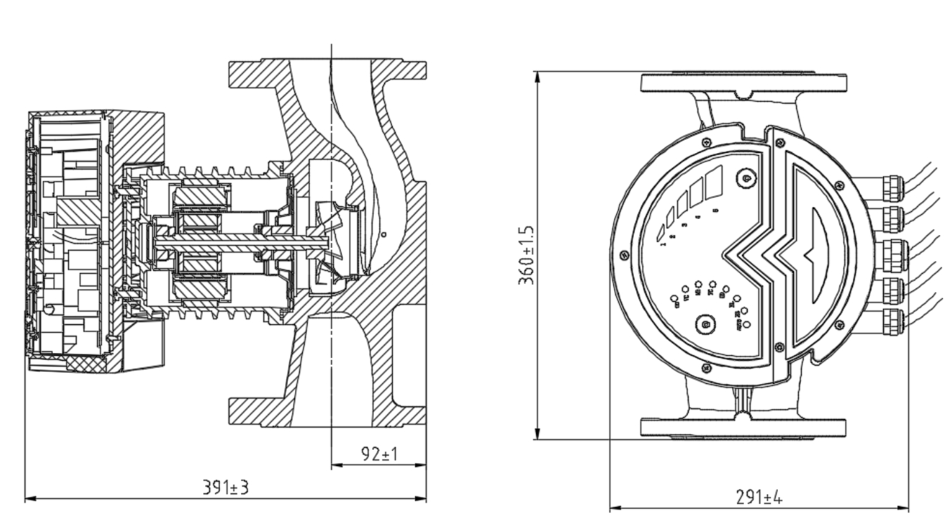 Desenho de instalação do Shinhoo Mega S 80-8F