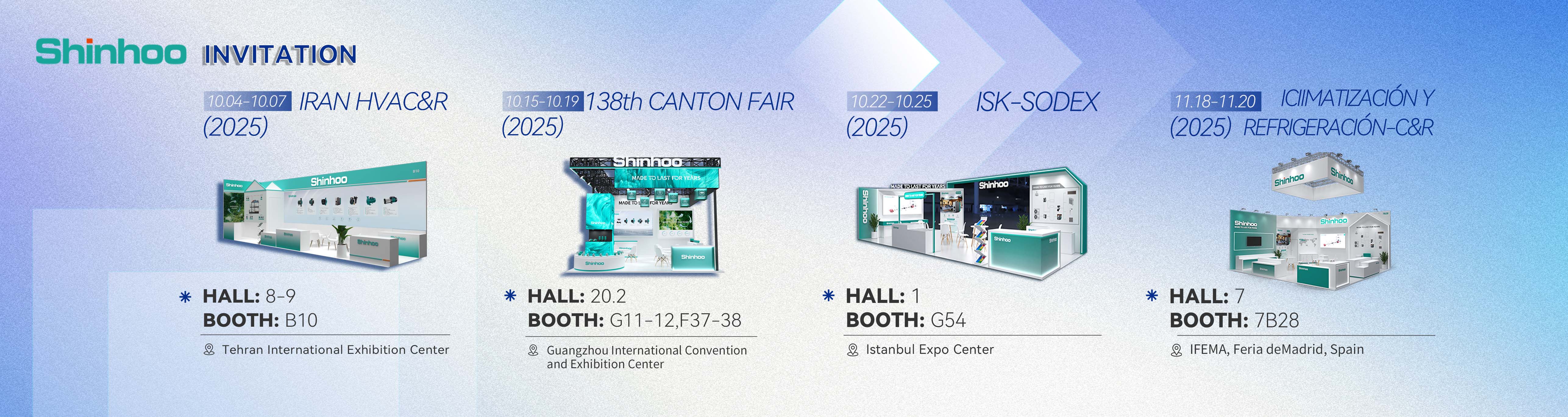 Meet Shinhoo at Upcoming Global Exhibitions!