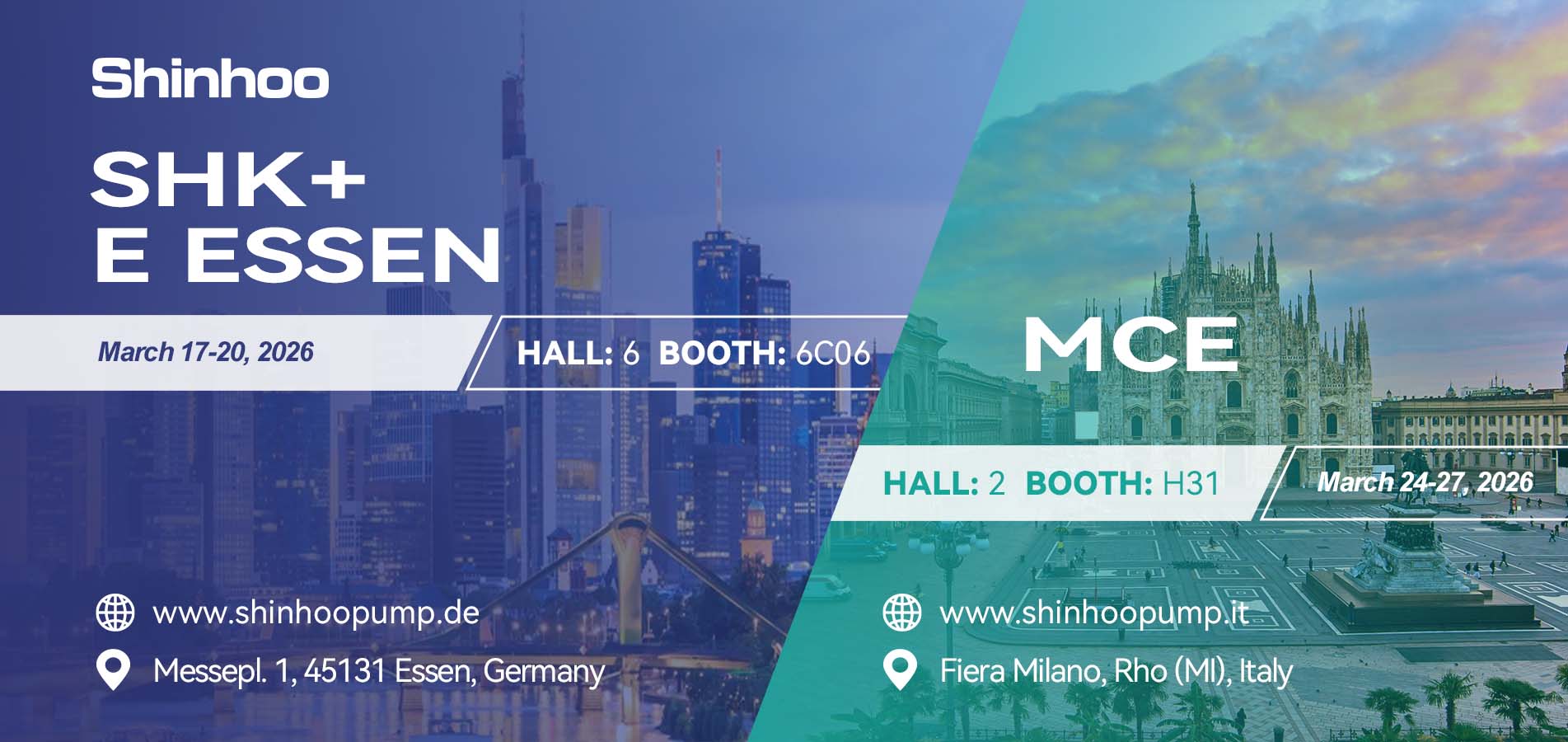 SHK Essen 2026 & MCE Milano 2026