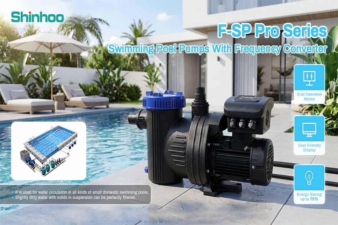 Bombas para piscina da série F-SP Pro: uma solução de frequência variável de alta eficiência para sistemas modernos de circulação de água em piscinas.